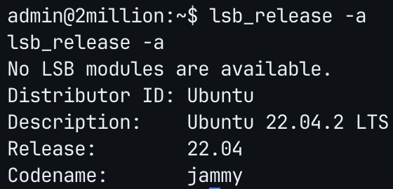 Ubuntu Jammy release information